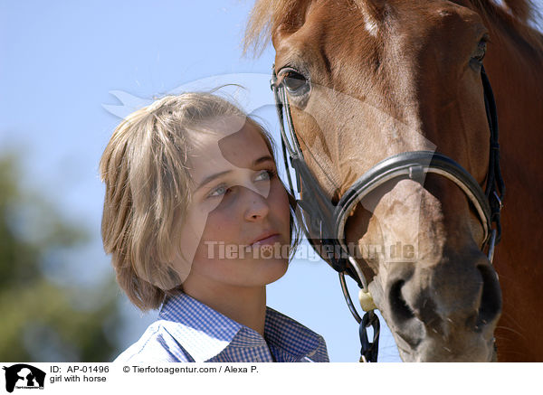 Mdchen mit Pferd / girl with horse / AP-01496