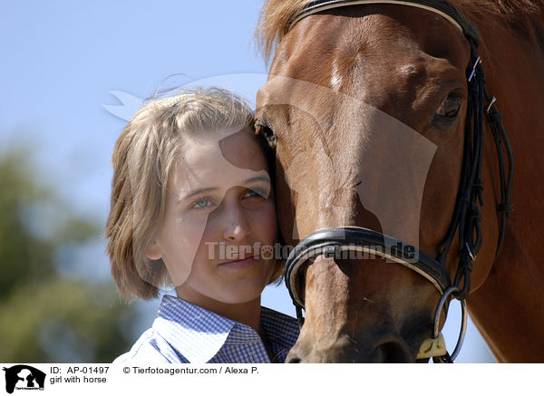Mdchen mit Pferd / girl with horse / AP-01497