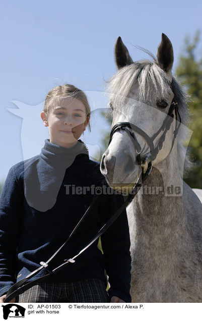 Mdchen mit Pferd / girl with horse / AP-01503