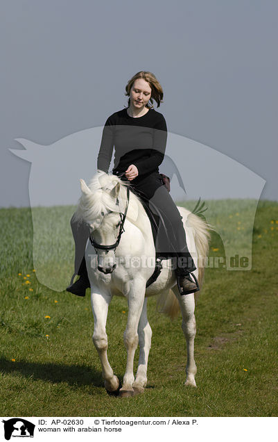 Frau mit Araber / woman with arabian horse / AP-02630