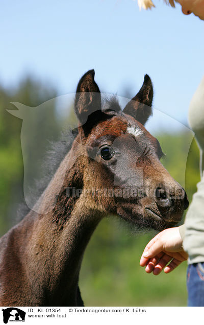 Frau mit Fohlen / woman with foal / KL-01354