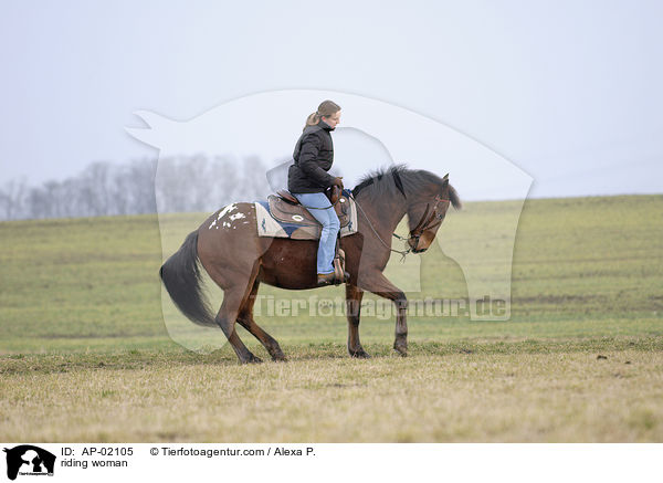 riding woman / AP-02105