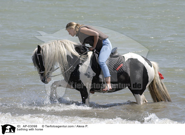 bathing with horse / AP-03098