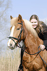 woman with Haflinger